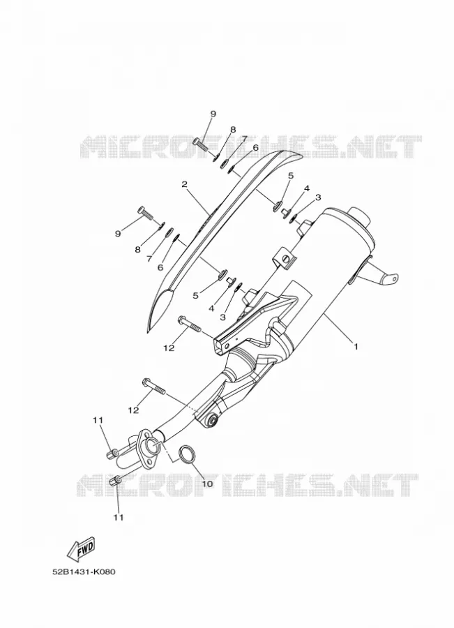 ECHAPPEMENT Yamaha SCOOTER 115 2014 MBK FLIPPER  XC115S