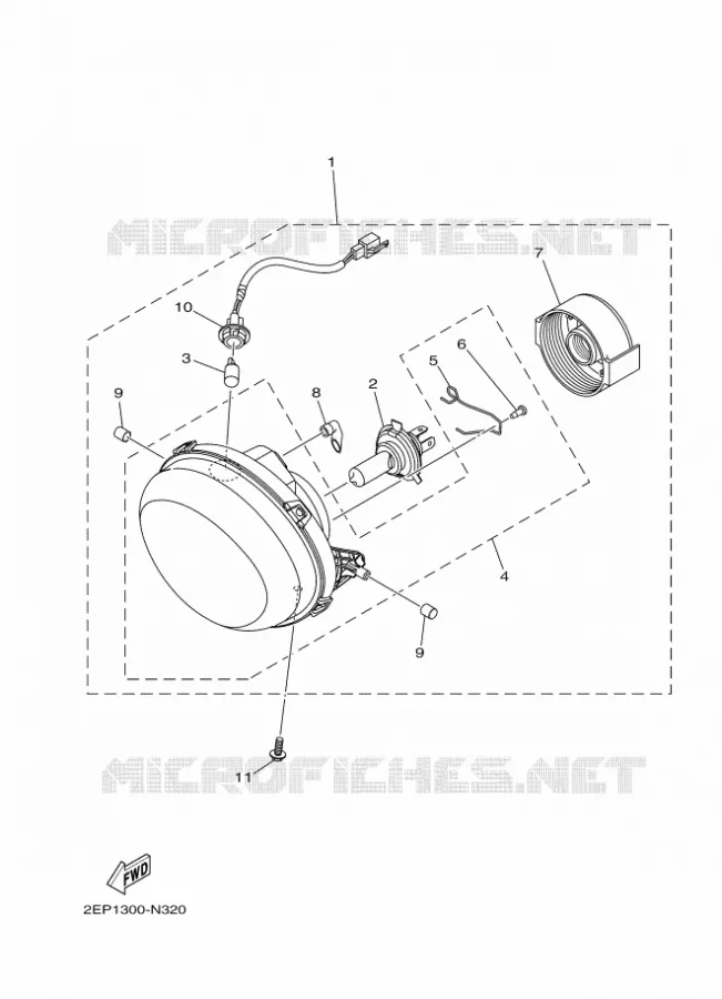 PHARE  Yamaha SCOOTER 115 2014 MBK FLIPPER  XC115S