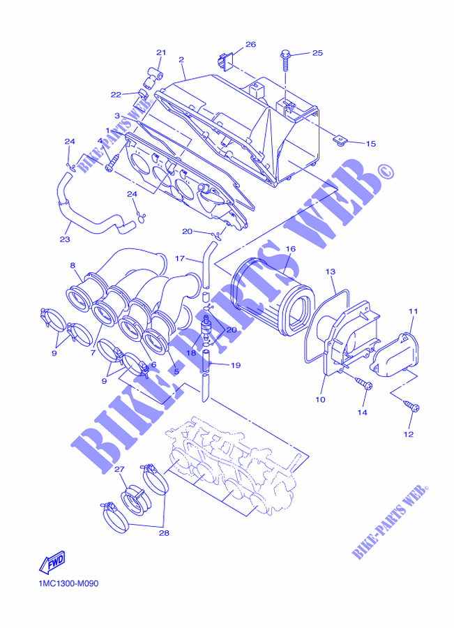 ADMISSION pour Yamaha FJR1300AE de 2014