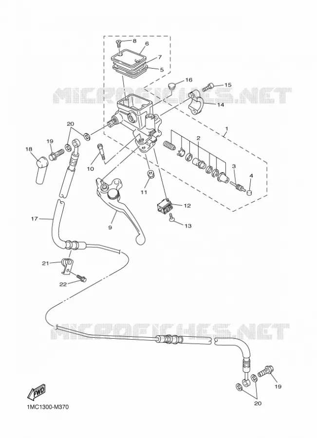 MAITRE CYLINDRE D'EMBRAYAGE Yamaha MOTO 1300 2014 FJR  FJR1300AE