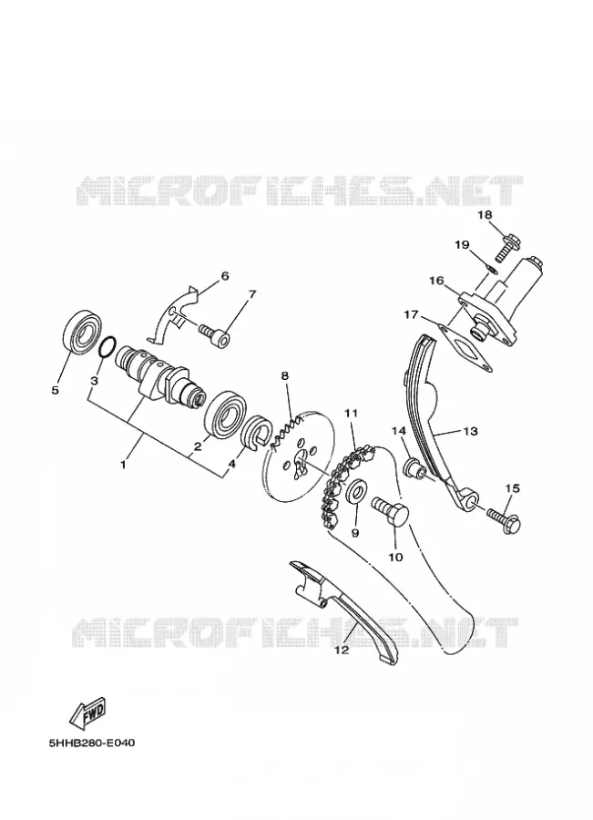 ARBRE A CAMES / CHAINE DE DISTRIBUTION Yamaha MOTO 125 2014 TTR BIG WHEELS  TT-R125LWE