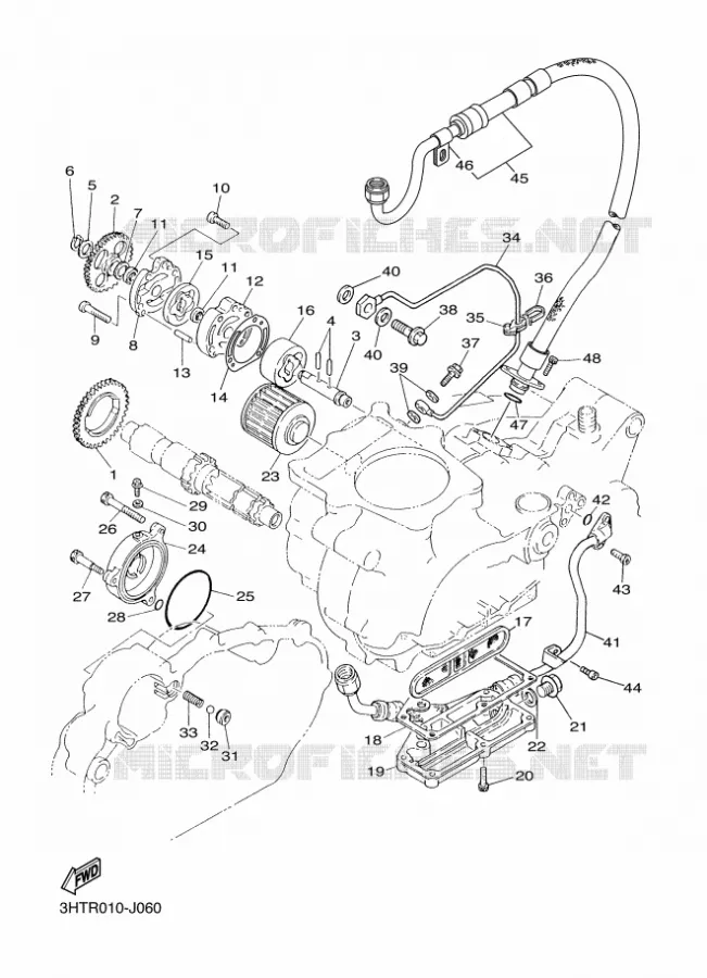 POMPE A HUILE Yamaha MOTO 400 2014 SR  SR400