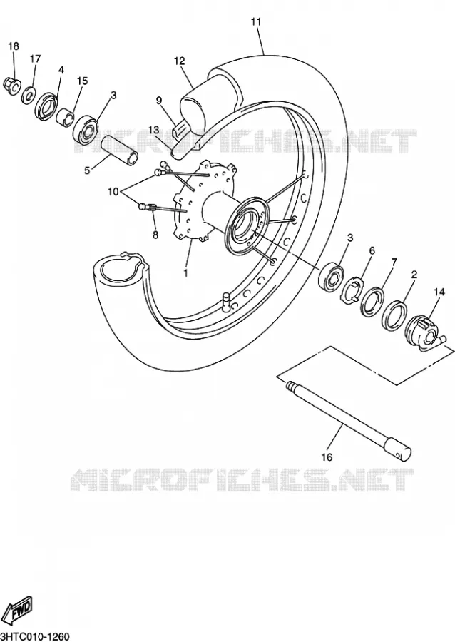 ROUE AVANT Yamaha MOTO 400 2014 SR  SR400