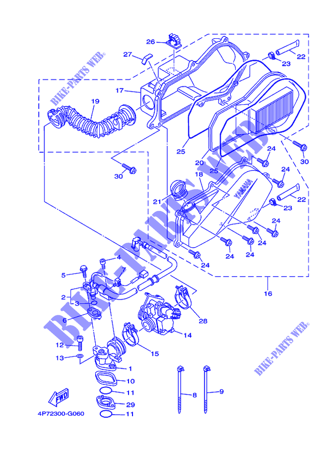 ADMISSION pour Yamaha XC125E de 2014