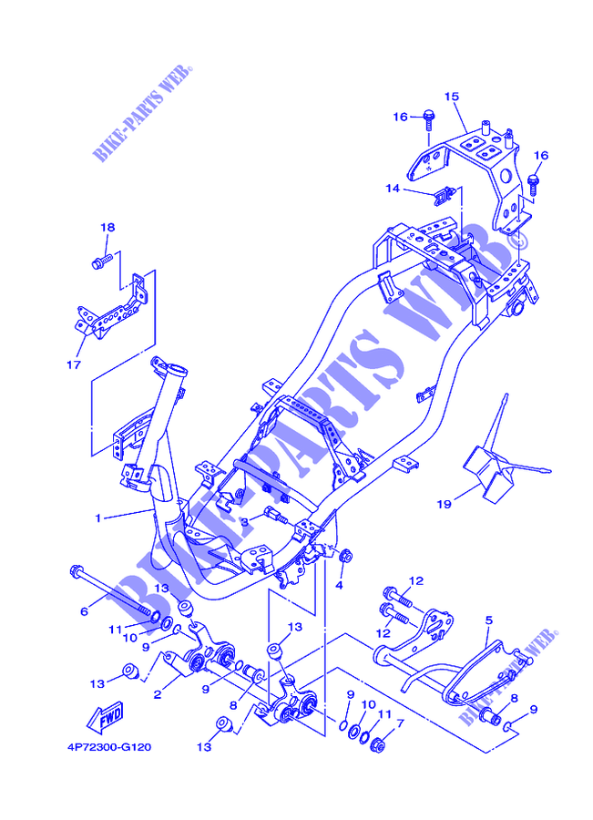 CADRE pour Yamaha XC125E de 2014