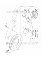 ETRIER DE FREIN AVANT pour Yamaha YBR 125 de 2014