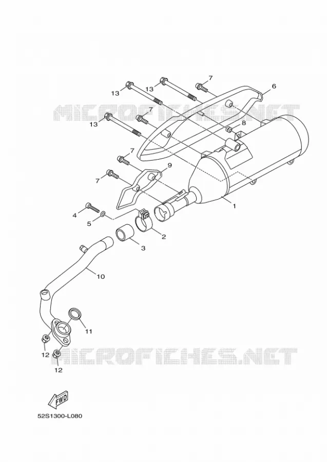 ECHAPPEMENT Yamaha SCOOTER 151 2014 XENTER  HW151