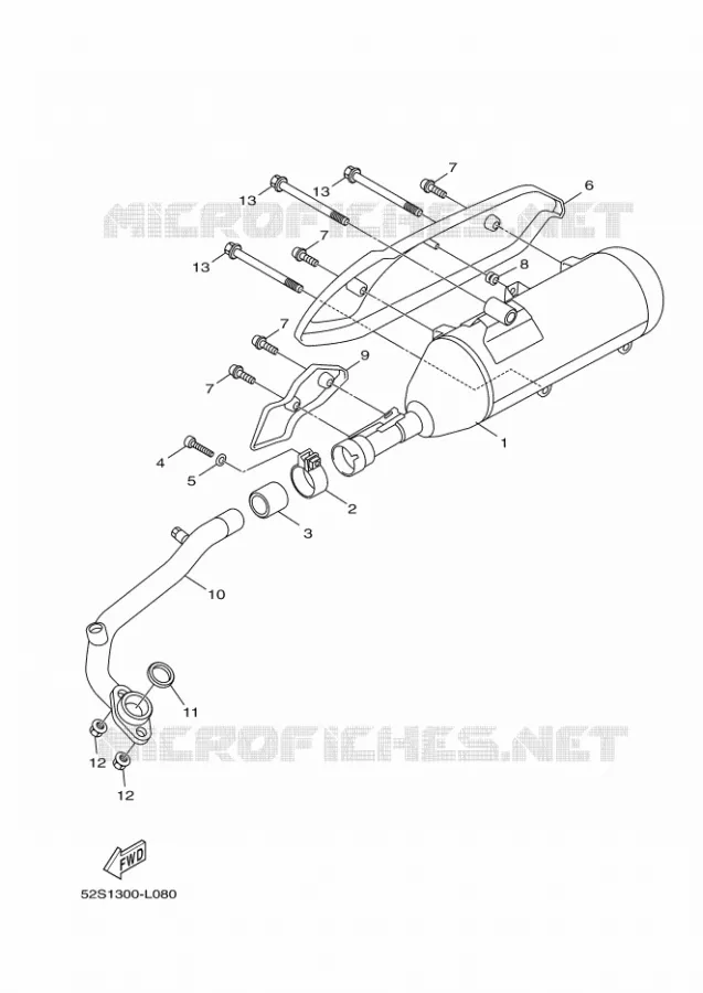 ECHAPPEMENT Yamaha SCOOTER 125 2014 XENTER  HW125