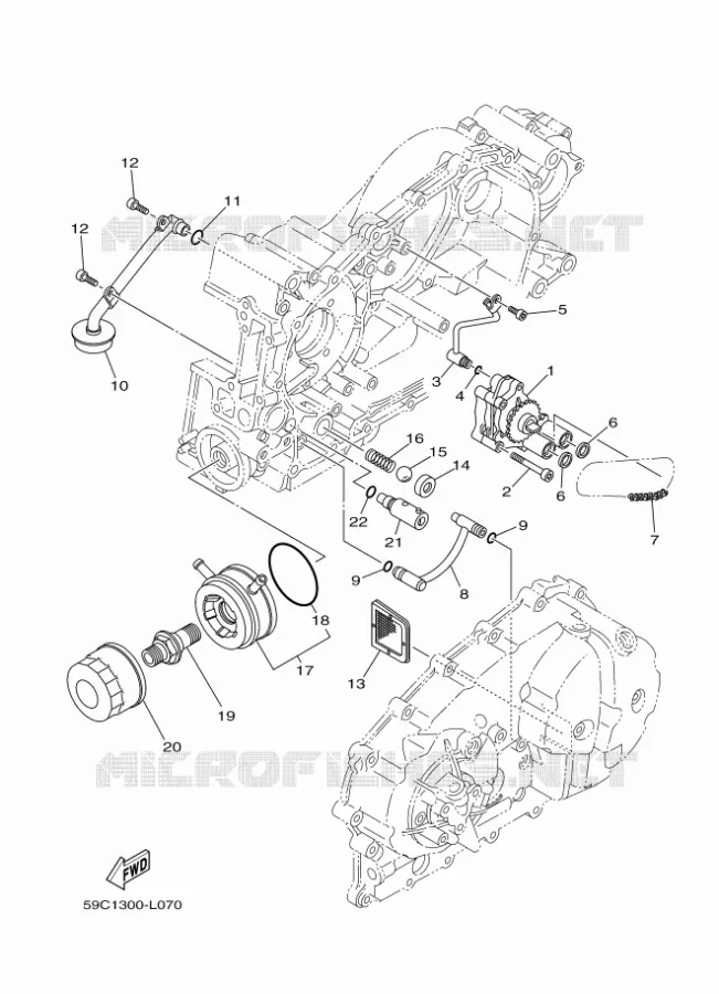 POMPE A HUILE Yamaha SCOOTER 530 2014 TMAX ABS  XP500A