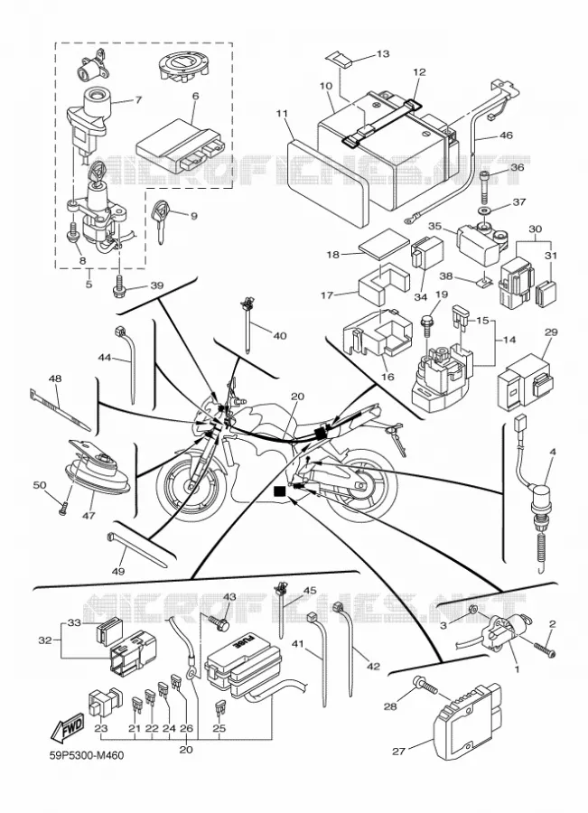 PARTIE ELECTRIQUE 2 Yamaha MOTO 800 2014 FZ8 ABS  FZ8-NA