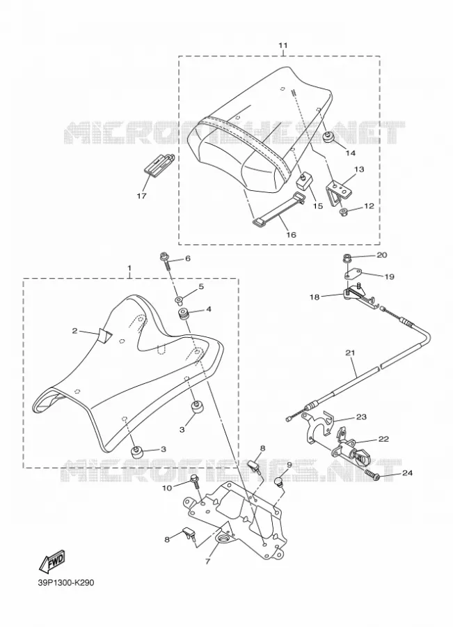 SELLE Yamaha MOTO 800 2014 FZ8 ABS  FZ8-NA