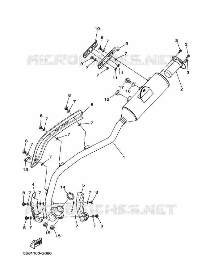 ECHAPPEMENT Yamaha MOTO 110 2014 TTR  TT-R110E