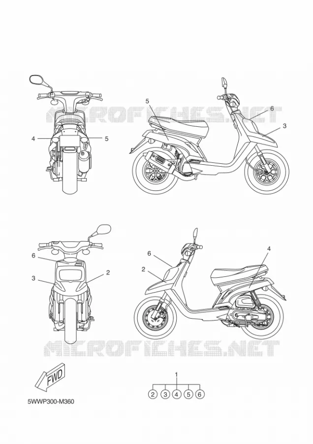 EMBLEME Yamaha SCOOTER 50 2014 BWS  CW50