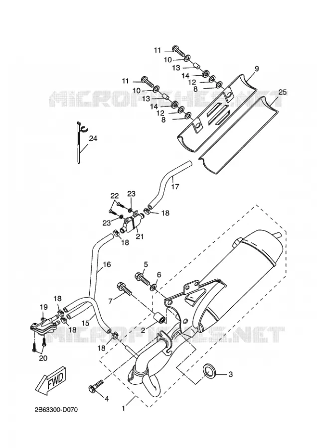 ECHAPPEMENT Yamaha SCOOTER 50 2014 BWS  CW50
