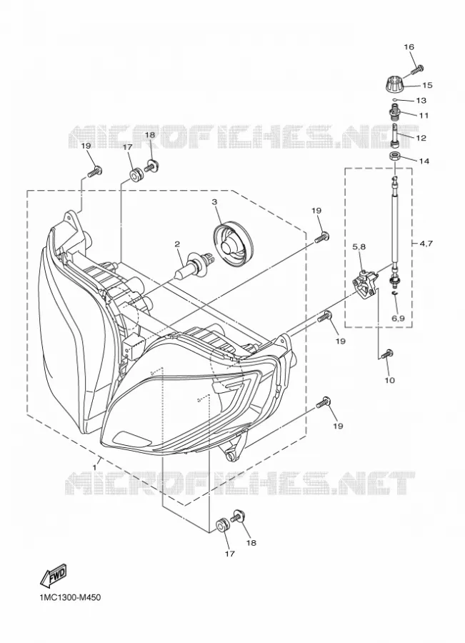 PHARE  Yamaha MOTO 1300 2015 FJR  FJR1300A