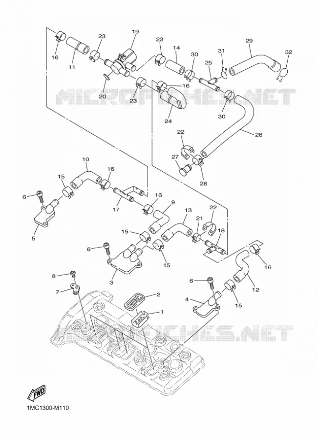 SYSTÈME D'ADMISSION D'AIR AIS Yamaha MOTO 1300 2015 FJR  FJR1300AS