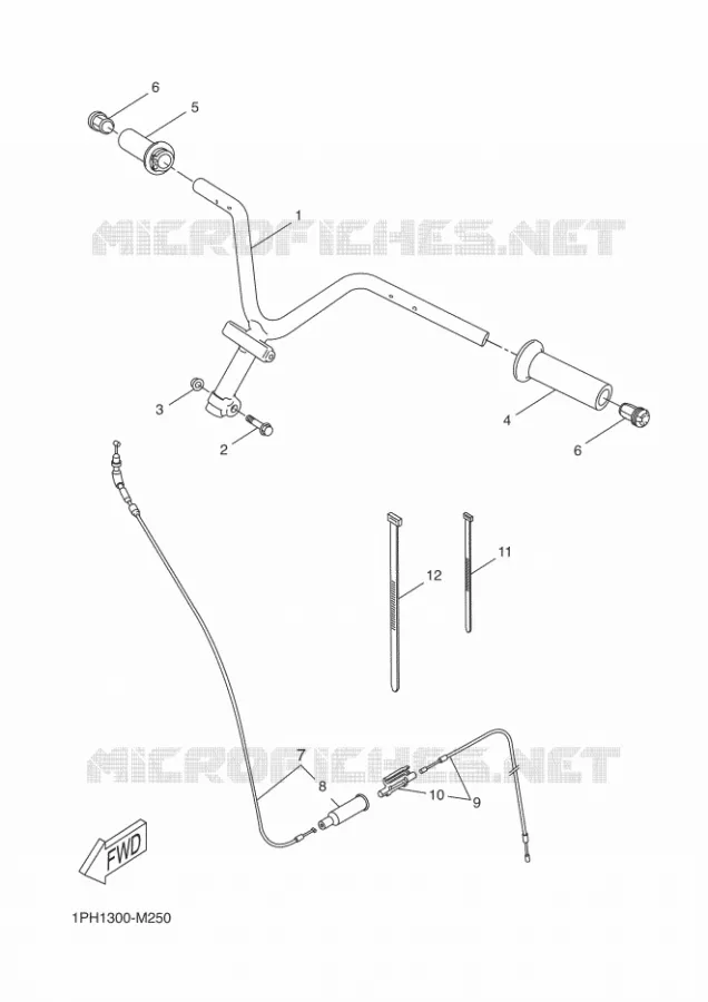 GUIDON ET CABLES Yamaha SCOOTER 50 2015 AEROX  NS50