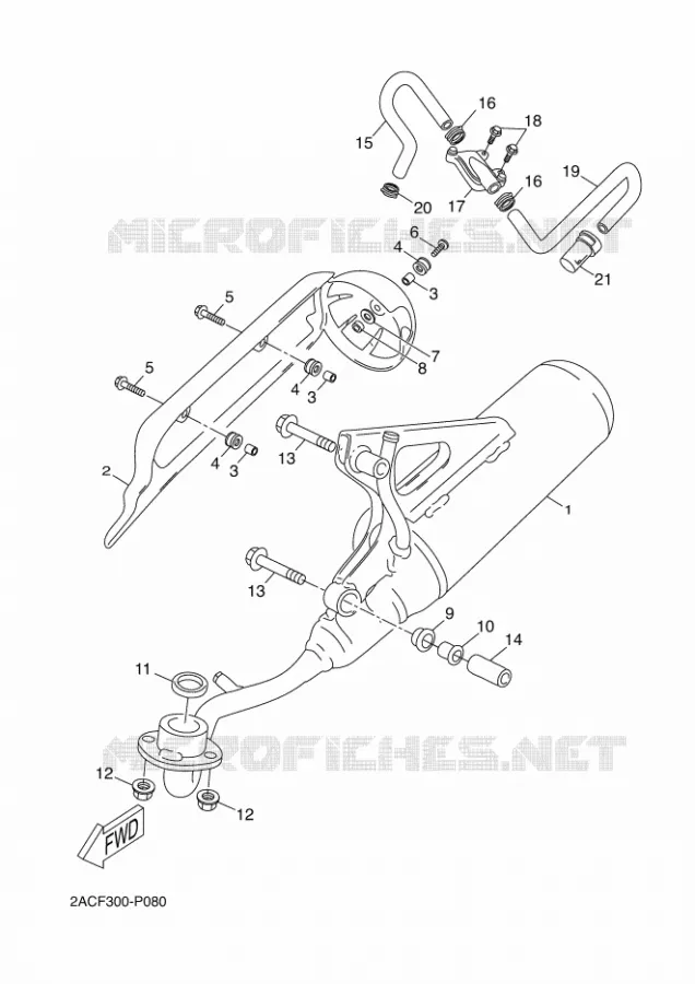 ECHAPPEMENT Yamaha SCOOTER 50 2015 NEOS 4T  YN50F