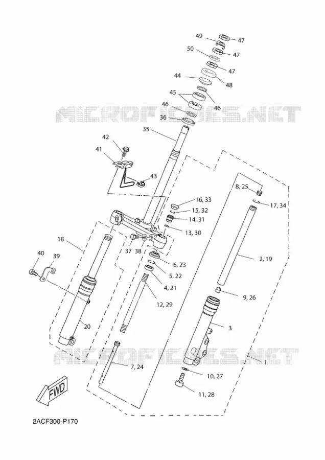 FOURCHE Yamaha SCOOTER 50 2015 NEOS  YN50