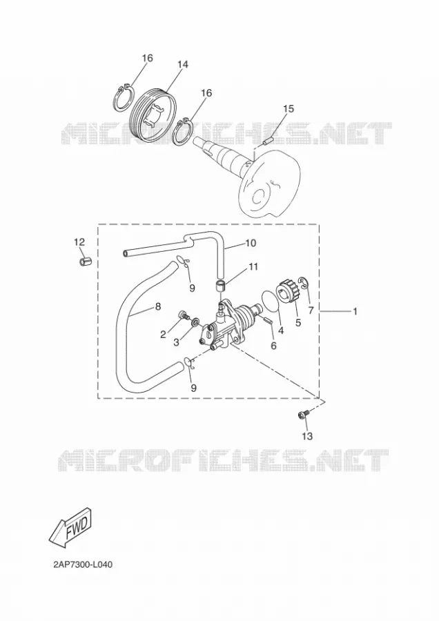POMPE A HUILE Yamaha SCOOTER 50 2015 NEOS  YN50