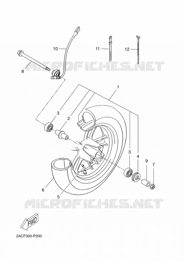 ROUE AVANT Yamaha SCOOTER 50 2015 NEOS  YN50