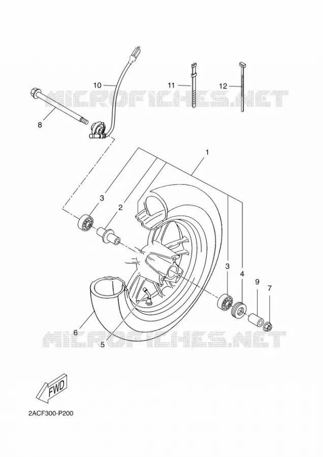 ROUE AVANT Yamaha SCOOTER 50 2015 OVETTO  YN50