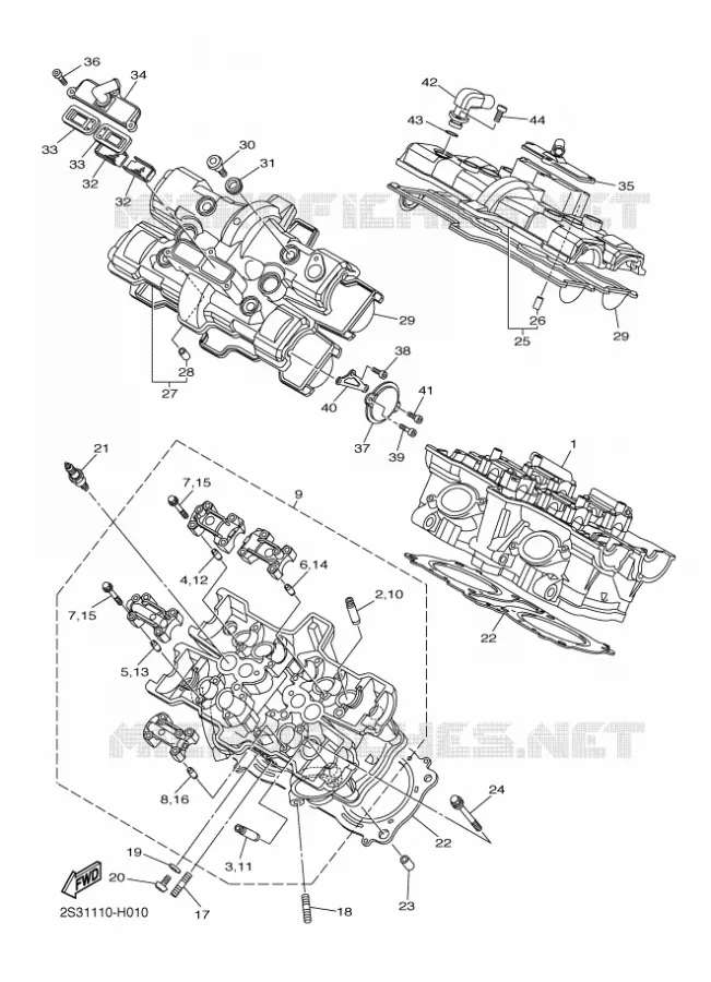 CULASSE Yamaha MOTO 1700 2015 VMAX  VMX17