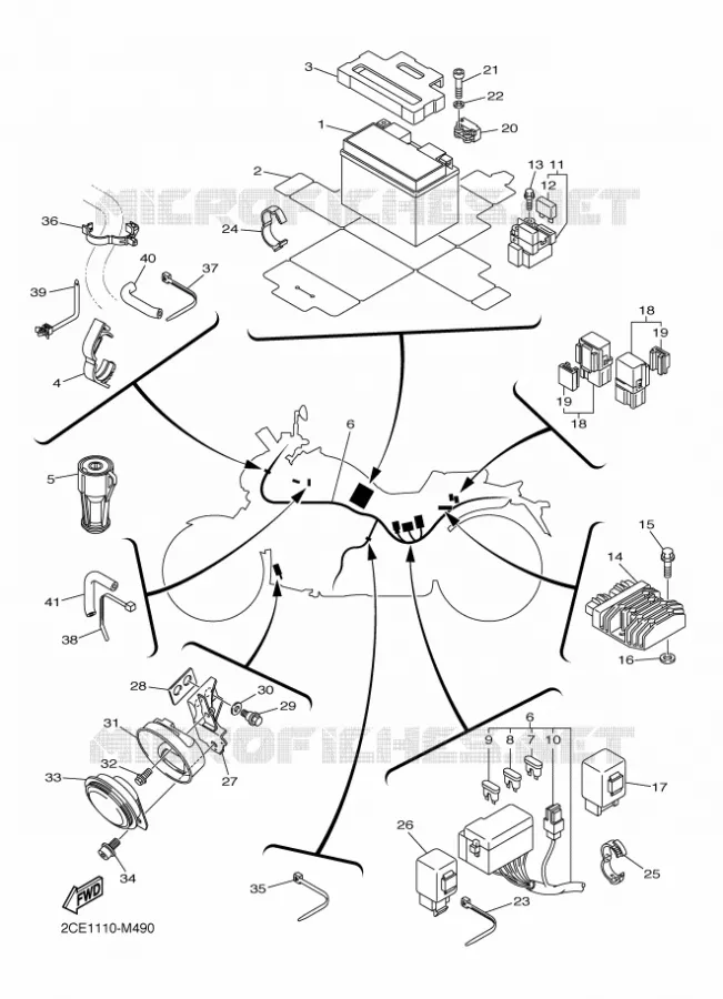 PARTIE ELECTRIQUE 2 Yamaha MOTO 1700 2015 VMAX  VMX17