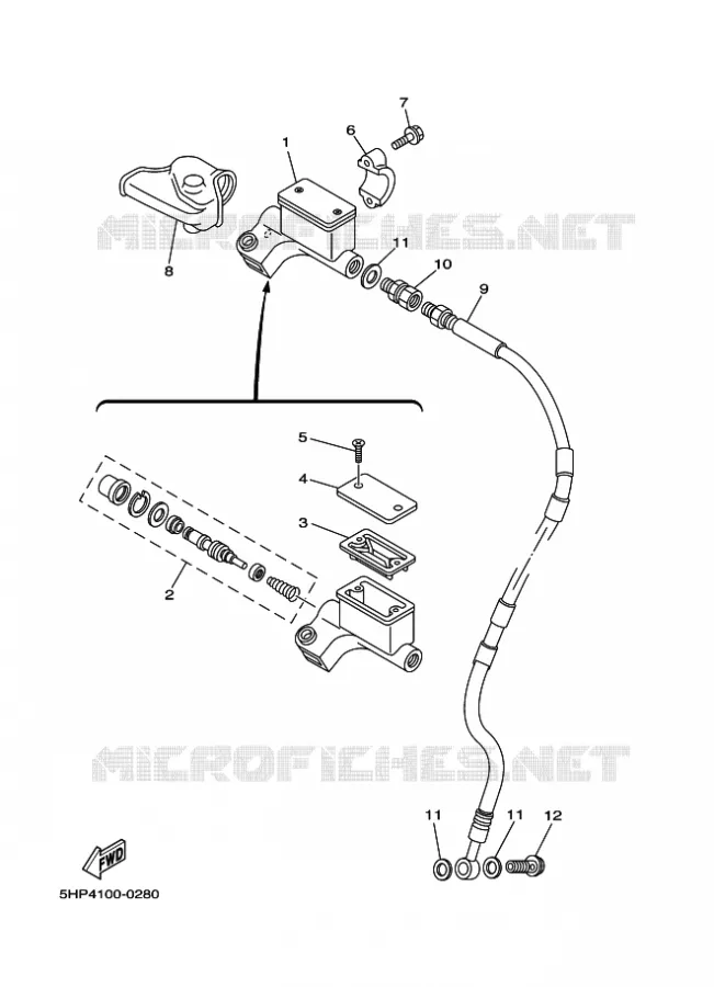 MAITRE CYLINDRE DE FREIN AVANT Yamaha MOTO 125 2015 TTR  TT-R125LW