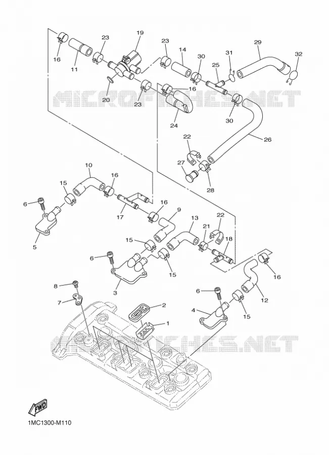 SYSTÈME D'ADMISSION D'AIR AIS Yamaha MOTO 1300 2015 FJR  FJR1300AE