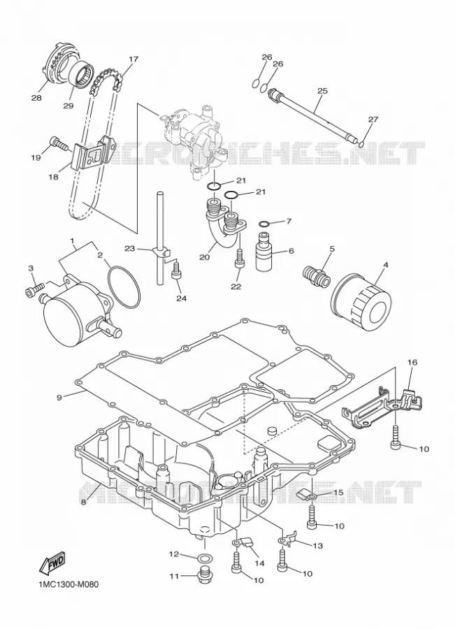 RADIATEUR D'HUILE / ECHANGEUR Yamaha MOTO 1300 2015 FJR  FJR1300AE