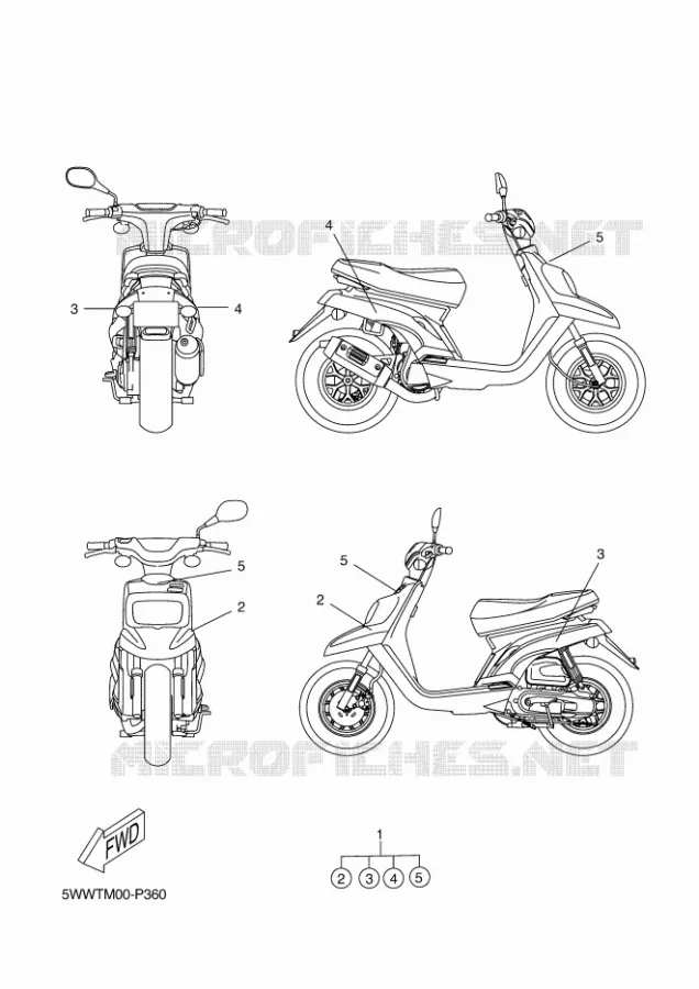 EMBLEME Yamaha SCOOTER 50 2015 BOOSTER  CW50