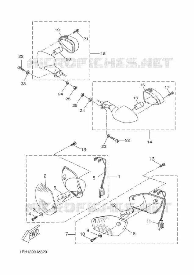 CLIGNOTANT Yamaha SCOOTER 50 2014 NITRO 4T  NS50FNITRO 4
