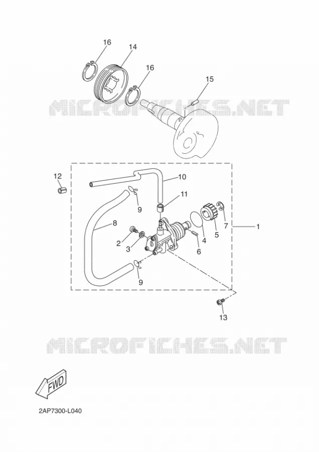 POMPE A HUILE Yamaha SCOOTER 50 2016 NEOS  YN50