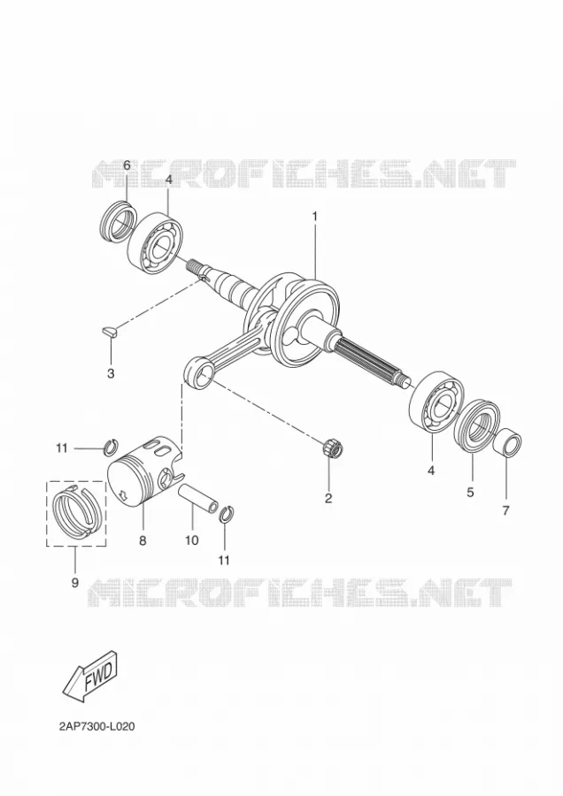 VILEBREQUIN / PISTON Yamaha SCOOTER 50 2016 NEOS  YN50
