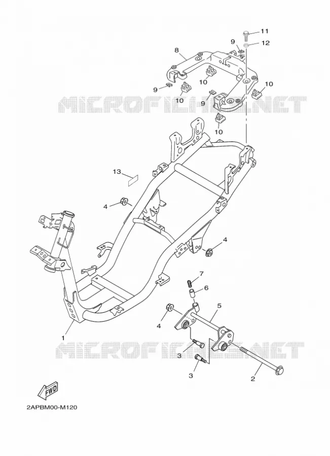 CADRE Yamaha SCOOTER 50 2016 NEOS  YN50