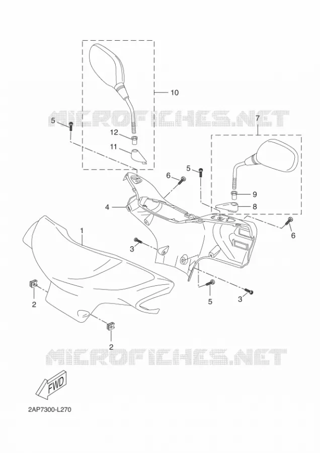 CARENAGES 1  Yamaha SCOOTER 50 2016 NEOS  YN50