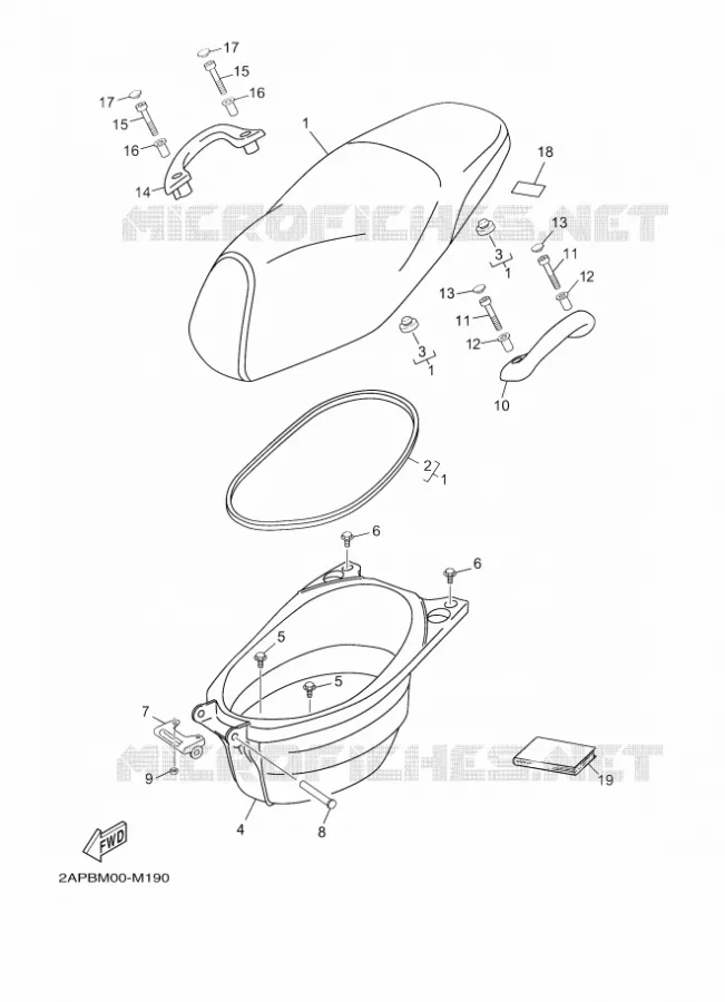 SELLE Yamaha SCOOTER 50 2016 NEOS  YN50