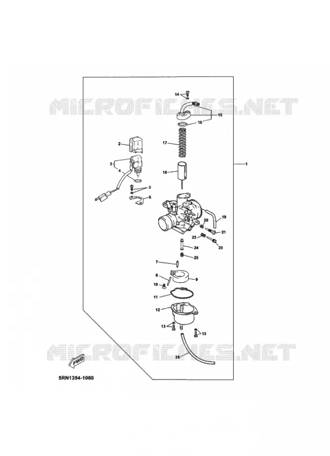 CARBURATEUR Yamaha SCOOTER 50 2010 NEOS  YN50NEOS