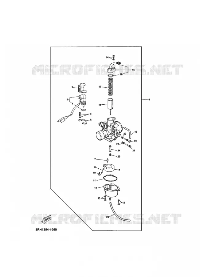 CARBURATEUR Yamaha SCOOTER 50 2010 NEOS  YN50NEOS