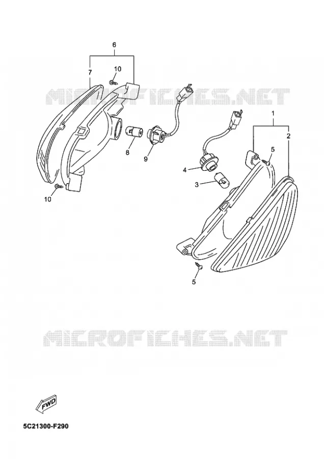 CLIGNOTANT Yamaha SCOOTER 50 2010 NEOS  YN50NEOS