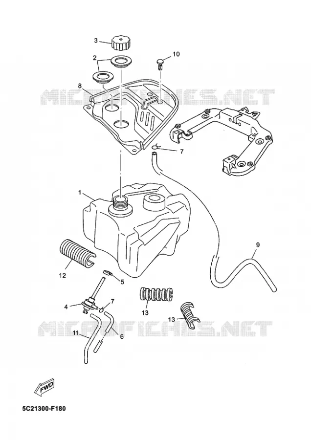 RESERVOIR A ESSENCE Yamaha SCOOTER 50 2010 NEOS  YN50NEOS