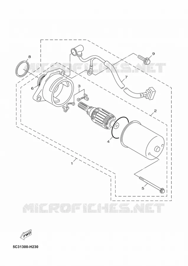 DEMARREUR Yamaha SCOOTER 50 2013 OVETTO 4T  YN50F