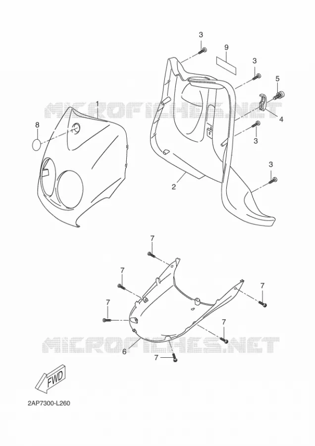 PROTEGE JAMBES Yamaha SCOOTER 50 2013 OVETTO 4T  YN50F