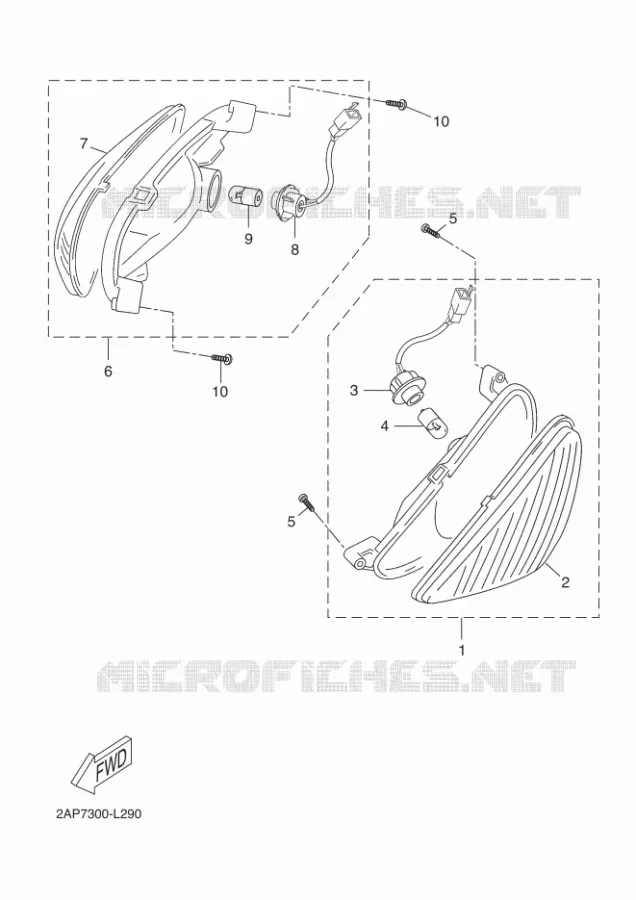 CLIGNOTANT Yamaha SCOOTER 50 2013 OVETTO 4T  YN50F
