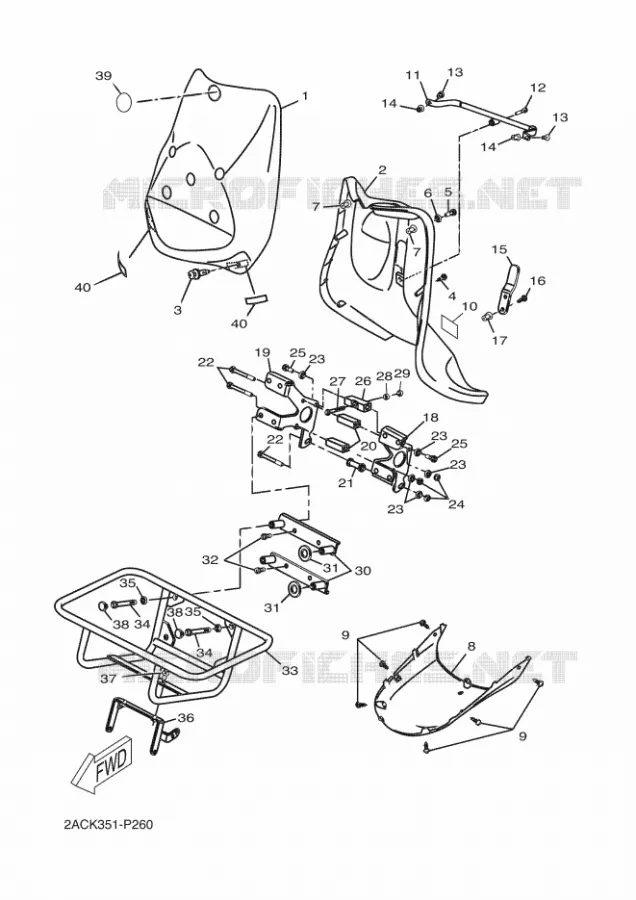 PROTEGE JAMBES Yamaha SCOOTER 50 2015 NEOS LA POSTE  YN50FT