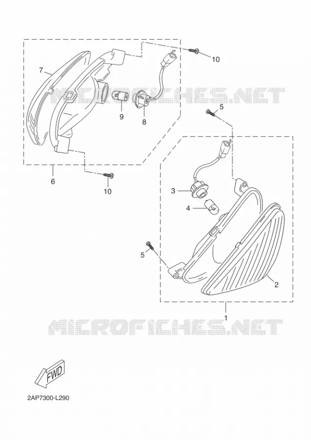 CLIGNOTANT Yamaha SCOOTER 50 2014 NEOS 4T UBS  YN50FU