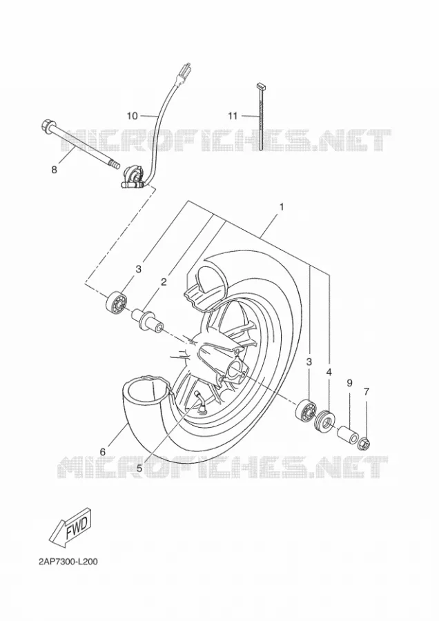 ROUE AVANT Yamaha SCOOTER 50 2014 NEOS 4T UBS  YN50FU