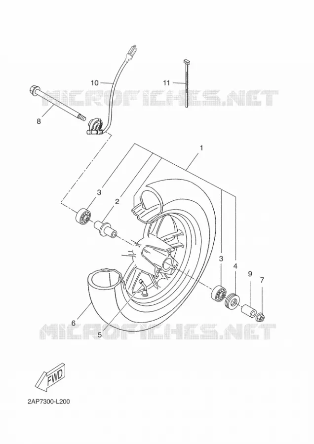ROUE AVANT Yamaha SCOOTER 50 2014 OVETTO 4T UBS  YN50FU