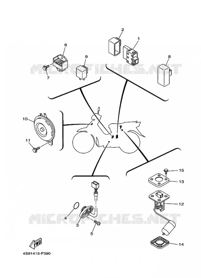 PARTIE ELECTRIQUE 2 Yamaha SCOOTER 110 2010 CRYPTON  T110C
